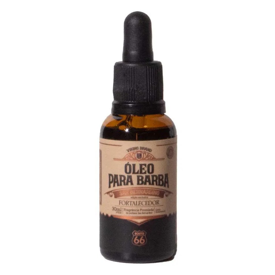 Óleo para Barba San Bernardino Fortalecedor Route 66 30ml Viking