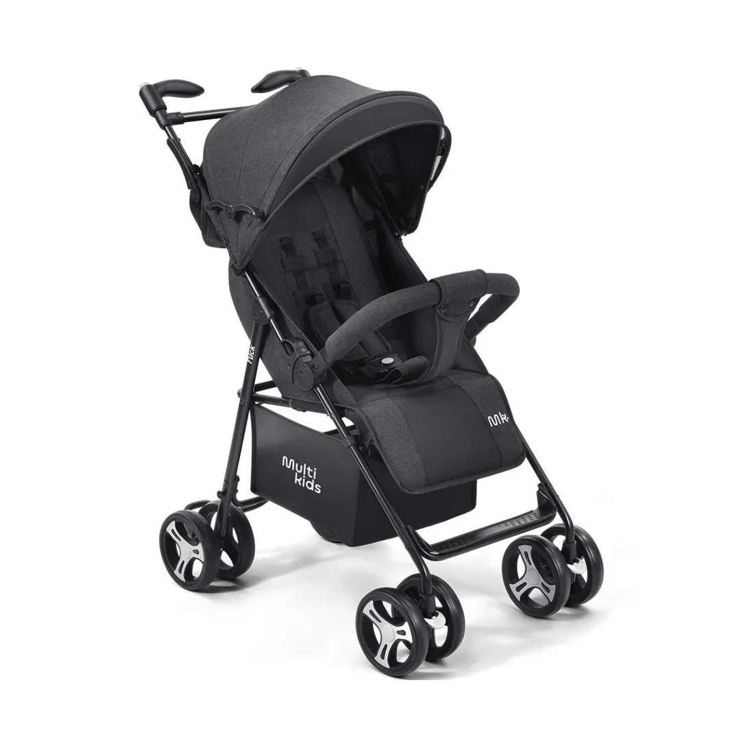 Carrinho de Bebê Flick Preto - Multikids Baby