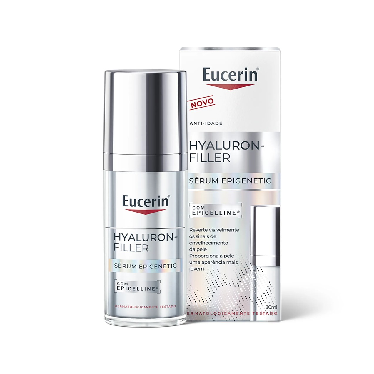 Kit Facial Eucerin Gel de Limpeza Dermo Pure Gentil 400g + Sérum Anti-Idade Hyaluron-Filler Epigenetic 30ml + Protetor Solar Fluido FPS 60 Hydro Fluid 50ml