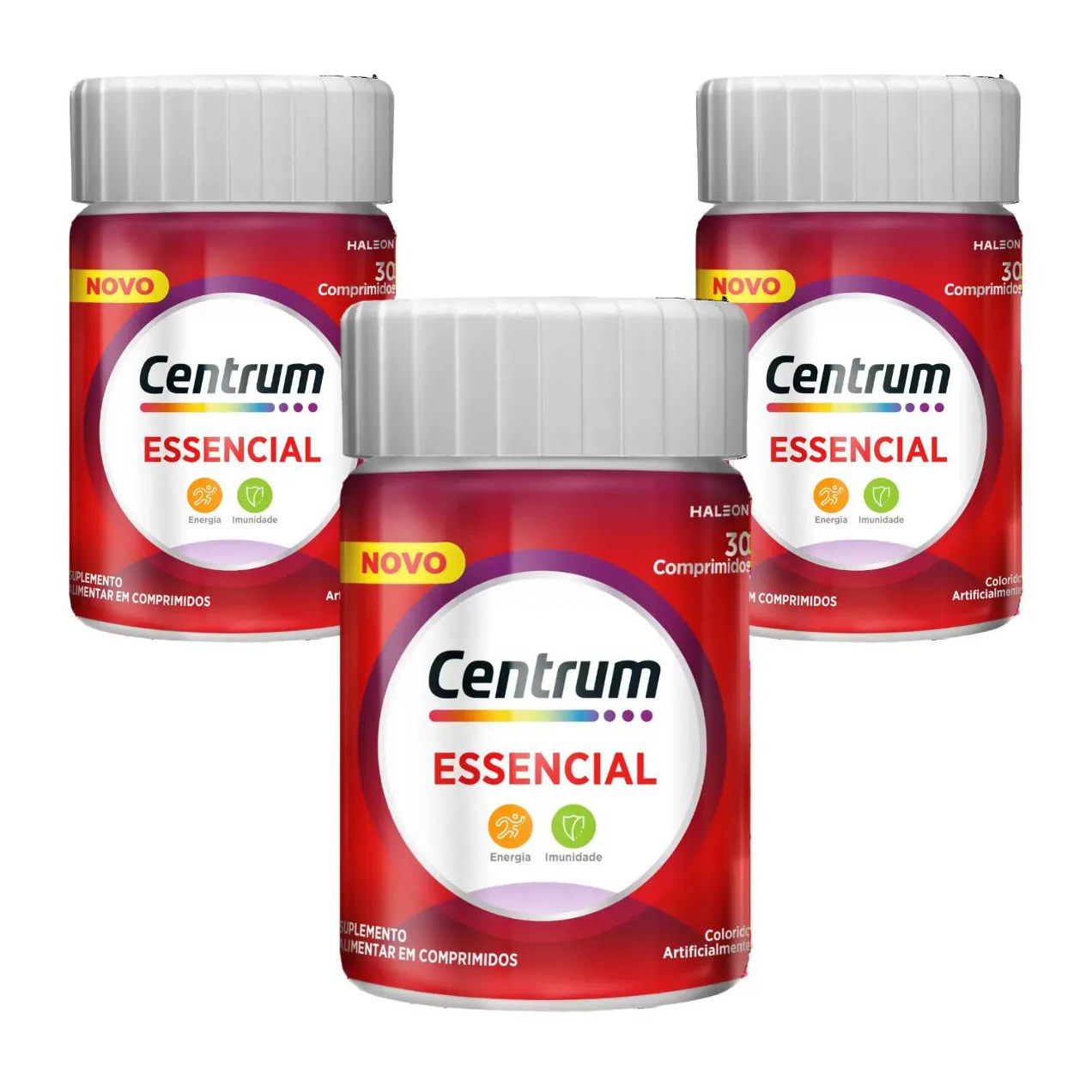 Kit 3 Suplemento Vitamina Centrum Essencial 30 Cpr - Haleon