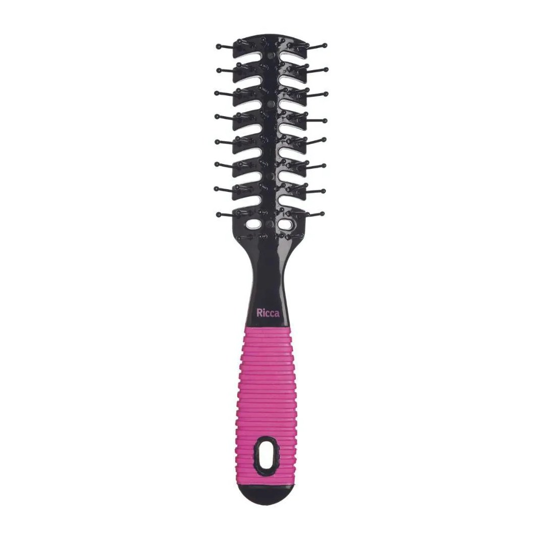 Escova Ventilada Ricca Black & Pink Cód.2409