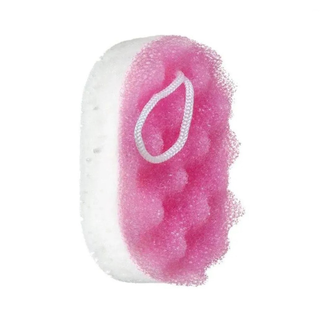 Esponja de Banho Ricca Dupla Face Rosa Cód.309