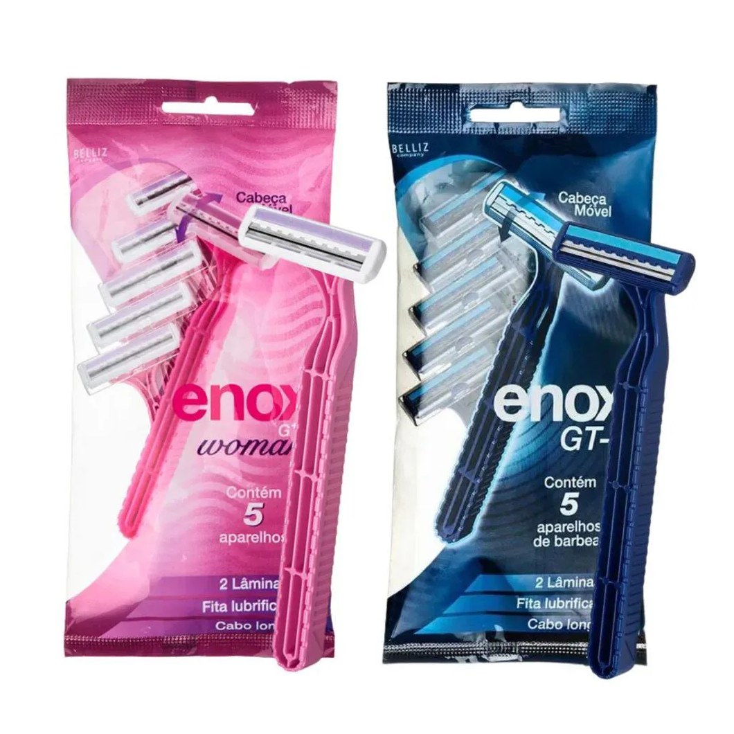 Kit Enox Aparelho de Depilar Gt-2 Woman + Aparelho de Barbear Gt-2