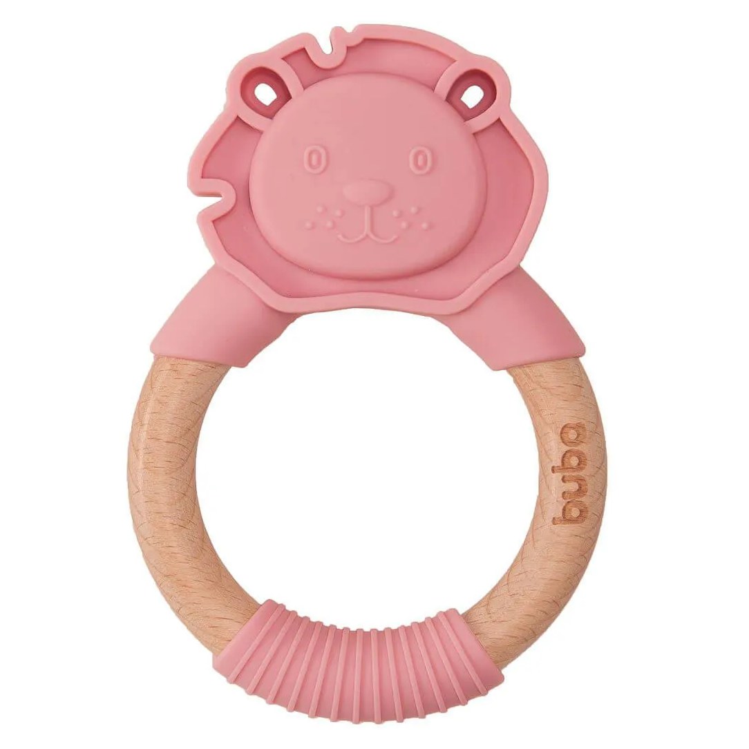 Mordedor Leão em Silicone Rosa - Buba
