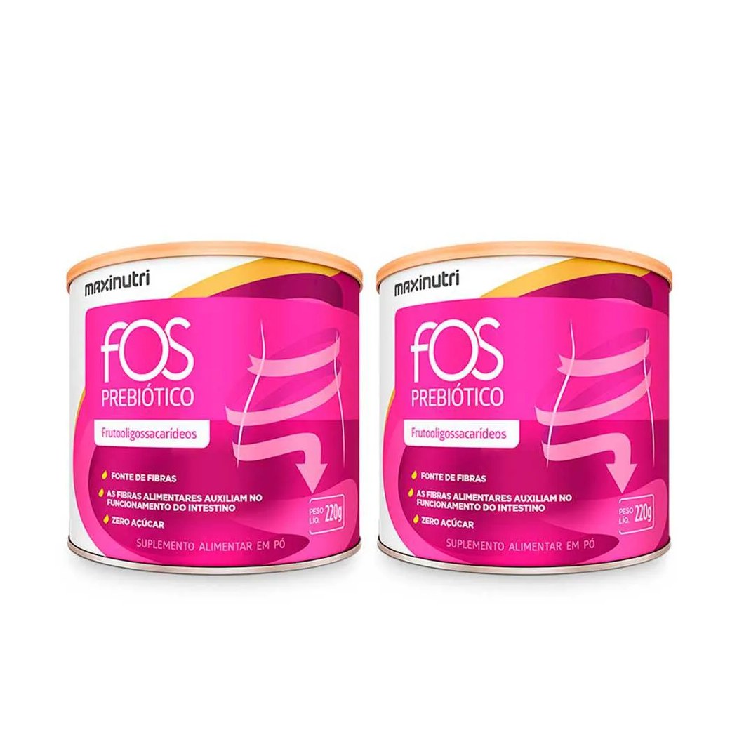 Kit 2 Fos Prebióticos Fibra Reguladora Intestinal 220g Maxinutri