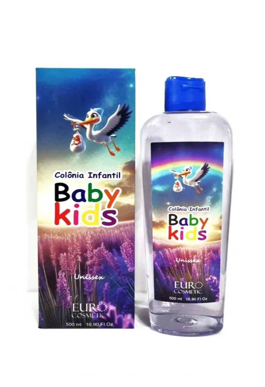 Colônia Infantil Baby Kids Unissex Euro Cosmetic 500ml