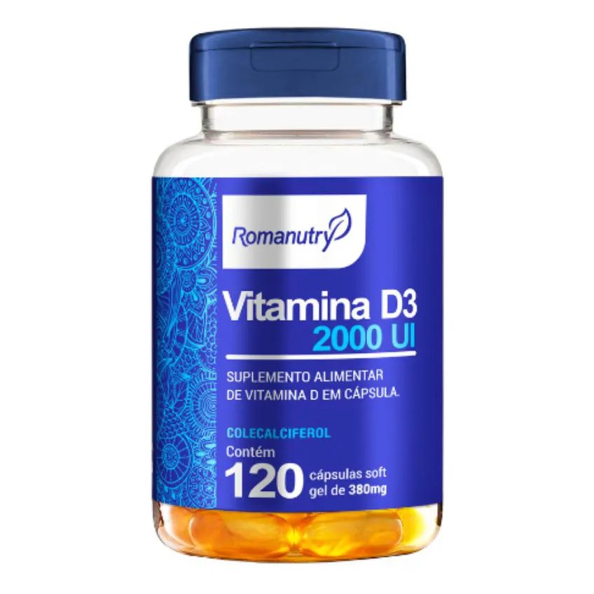 Vitamina D3 380mg 120 cápsula – Romanutry