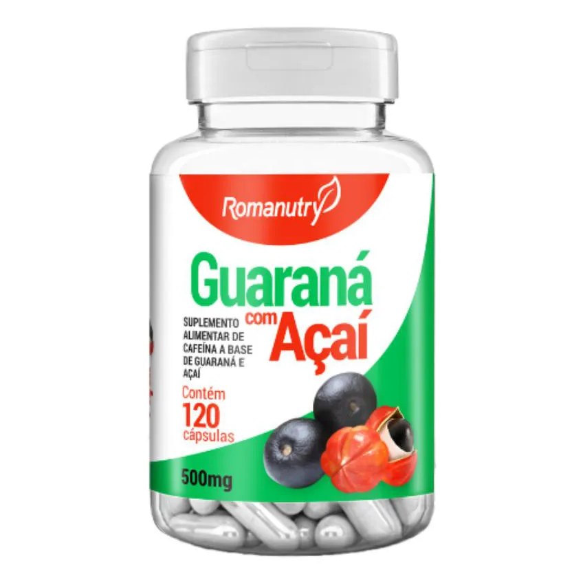 Guaraná com Açaí 500mg 120 cápsula – Romanutry