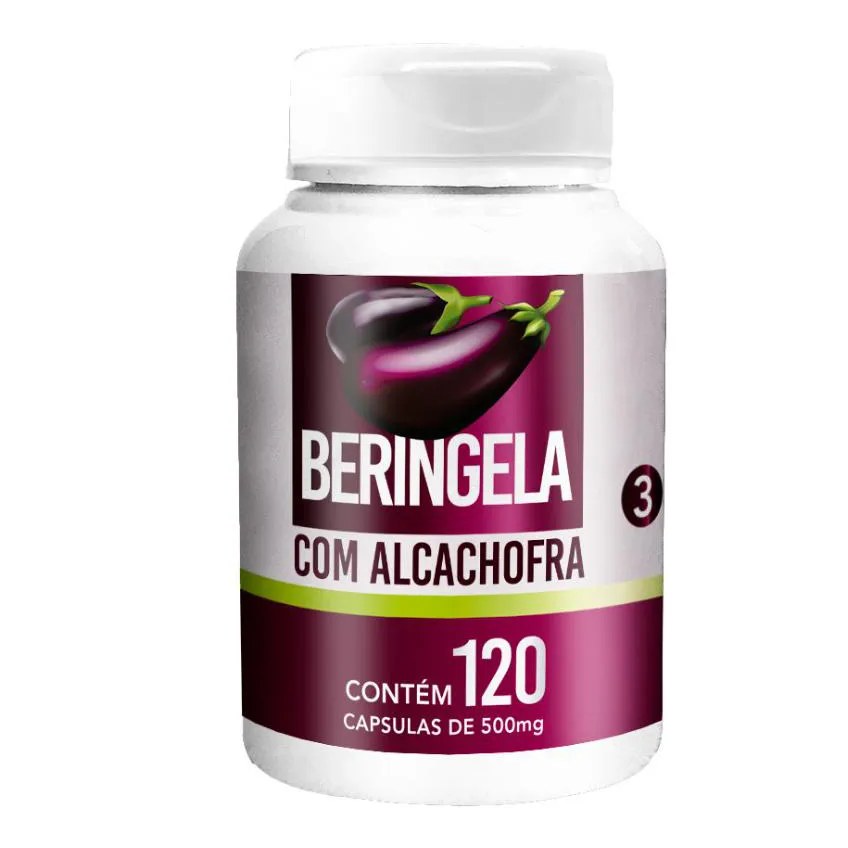 Beringela com Alcachofra 500mg 120 cápsula – Natuvite