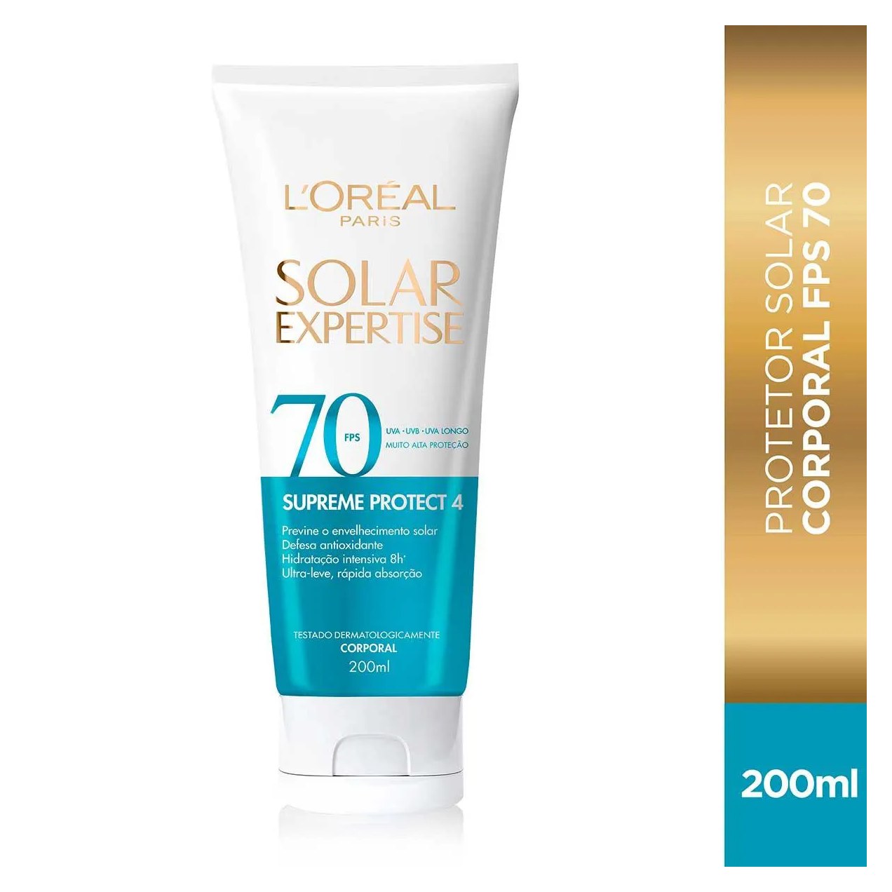 Protetor Solar Corporal FPS 70 L'Oreal Solar Expertise Supreme Máxima Proteção Solar Corporal 200ml