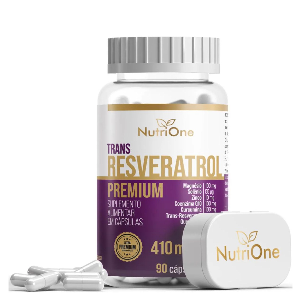 Resveratrol Trans Fórmula Premium 10 Ativos Concentrados 90 Cápsulas - Nutrione