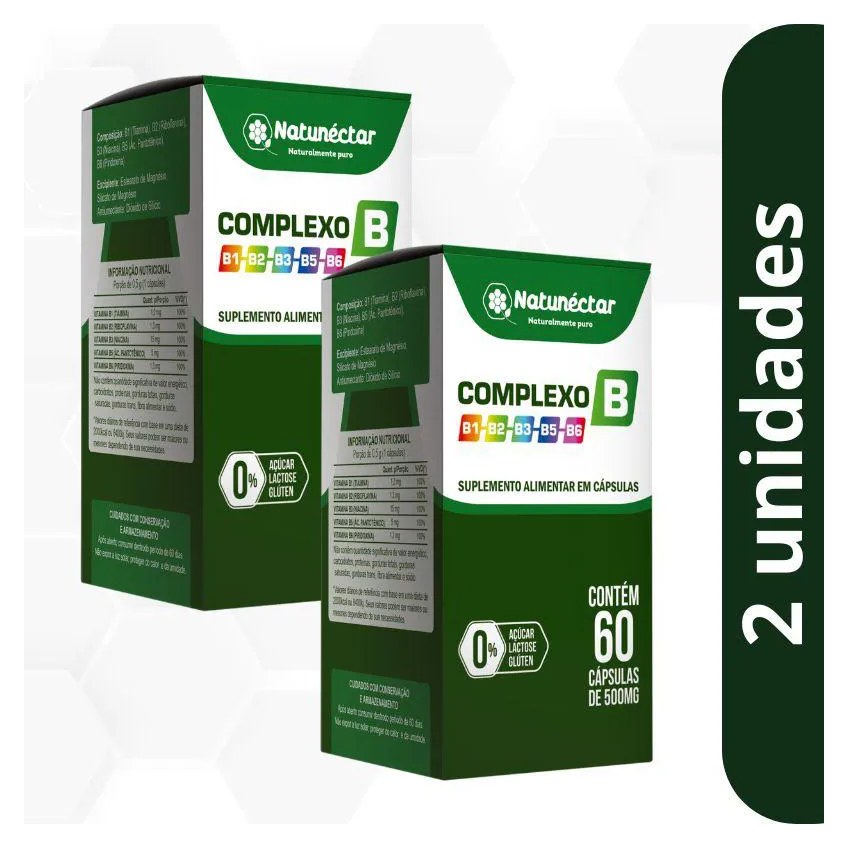 KIT COMPLEXO B 500MG - 2 UNID (120 CáPSULAS)