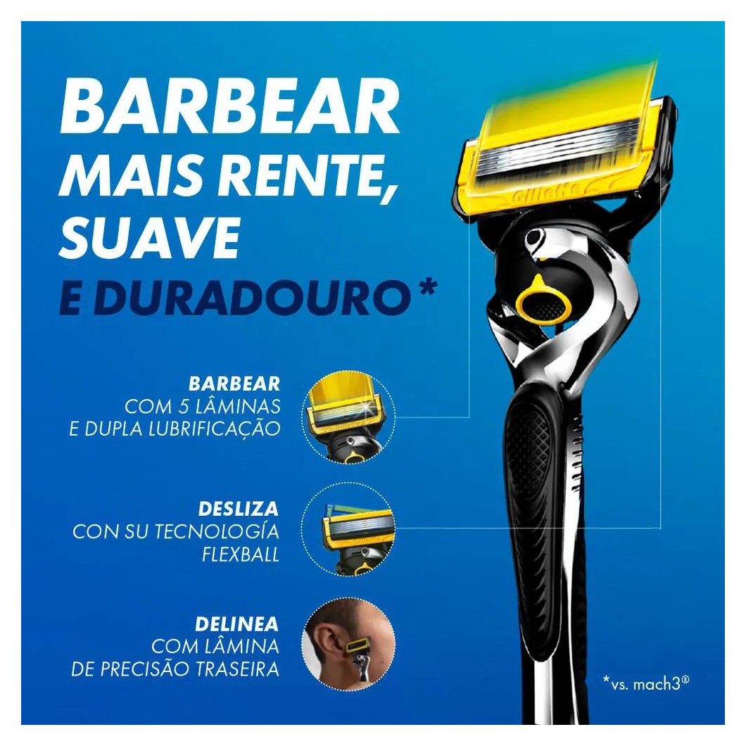 Aparelho de Barbear Gillette Fusion Proshield com 1 unidade