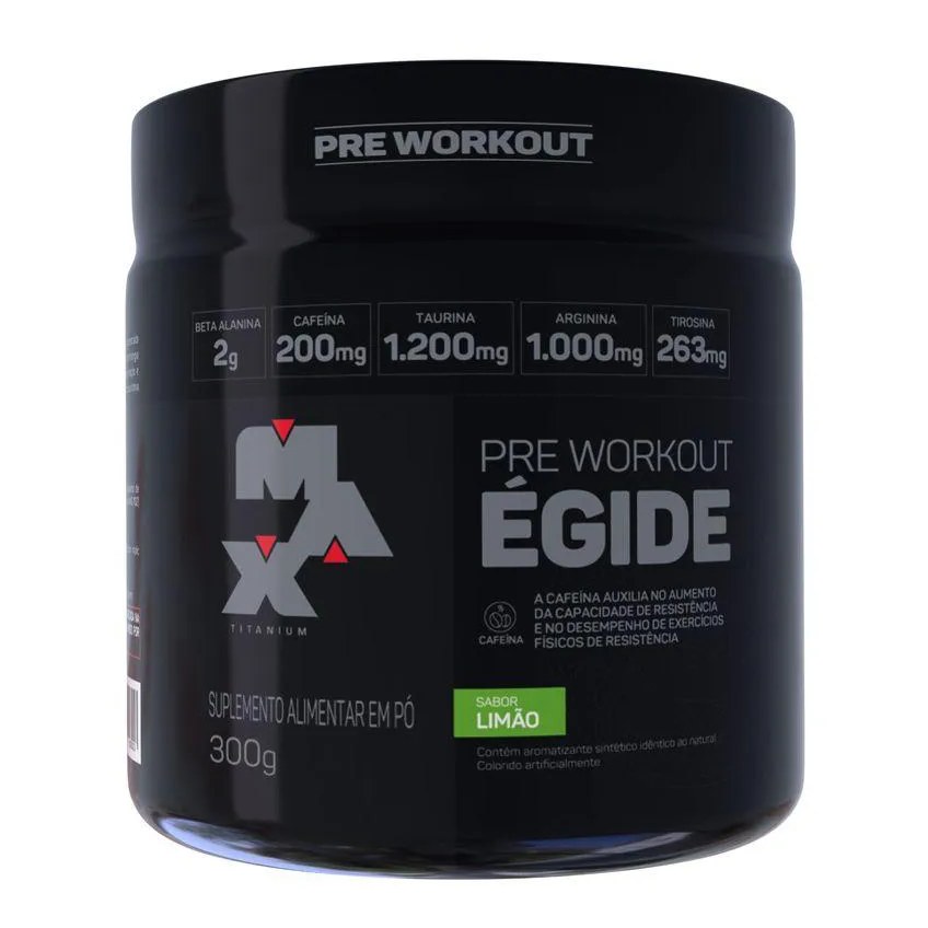 Pré Treino Égide 300g Workout Sabor Limão - Max Titanium 300 G