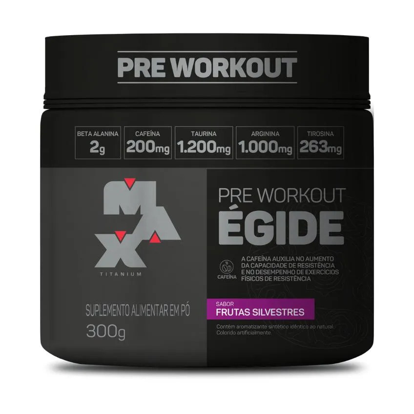 Pré Treino Égide 300g Workout Sabor Frutas Silvestres - Max Titanium 300 G