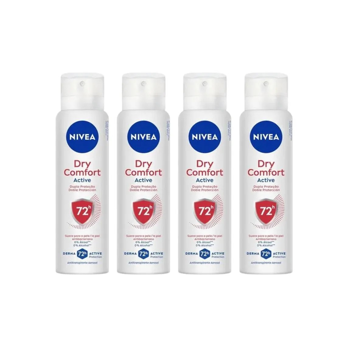 Desodorante Aero Nivea 150ml Fem Dry Comfort - Kit C / 4un