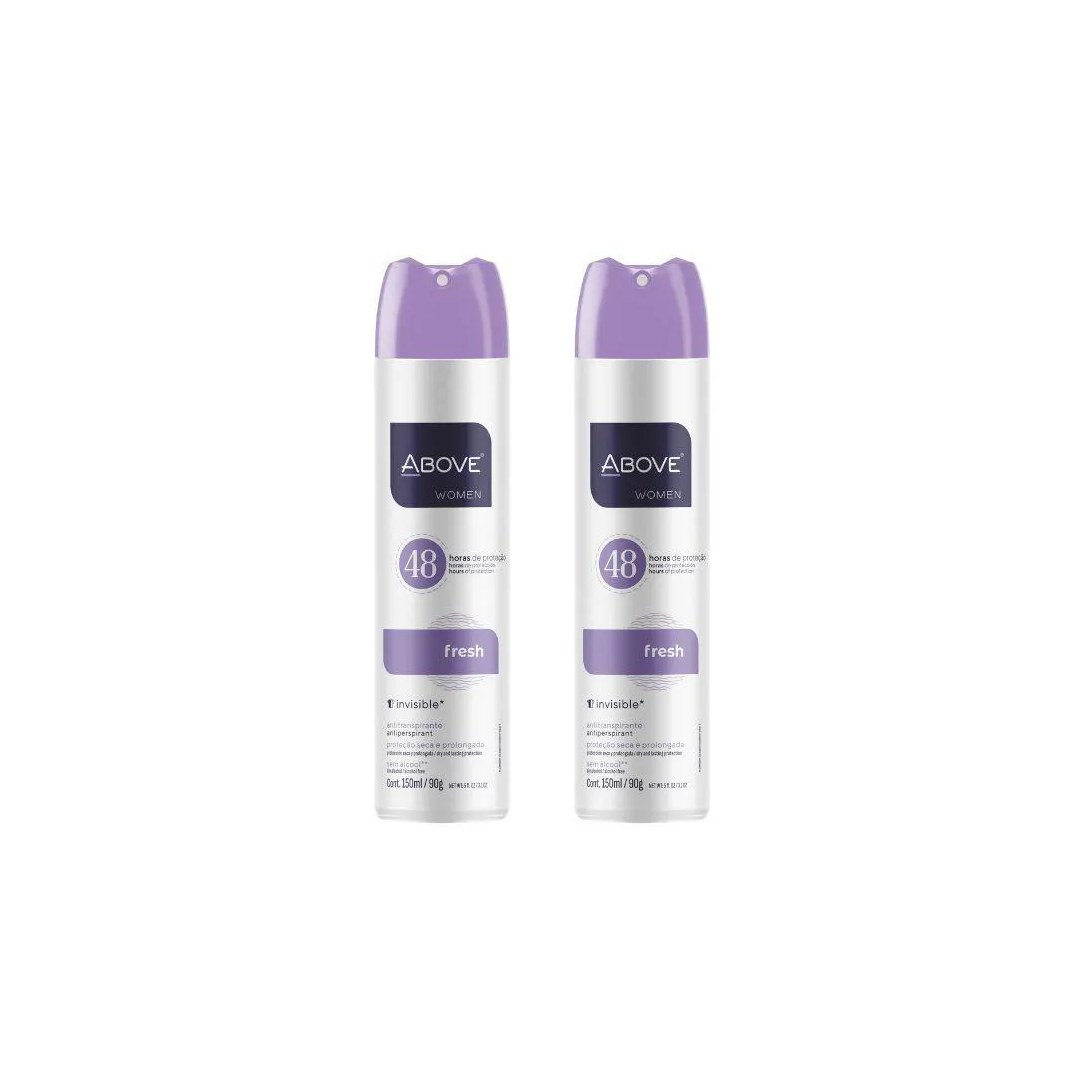 Desodorante Aero Above 150ml Fem Fresh - Kit C / 2un