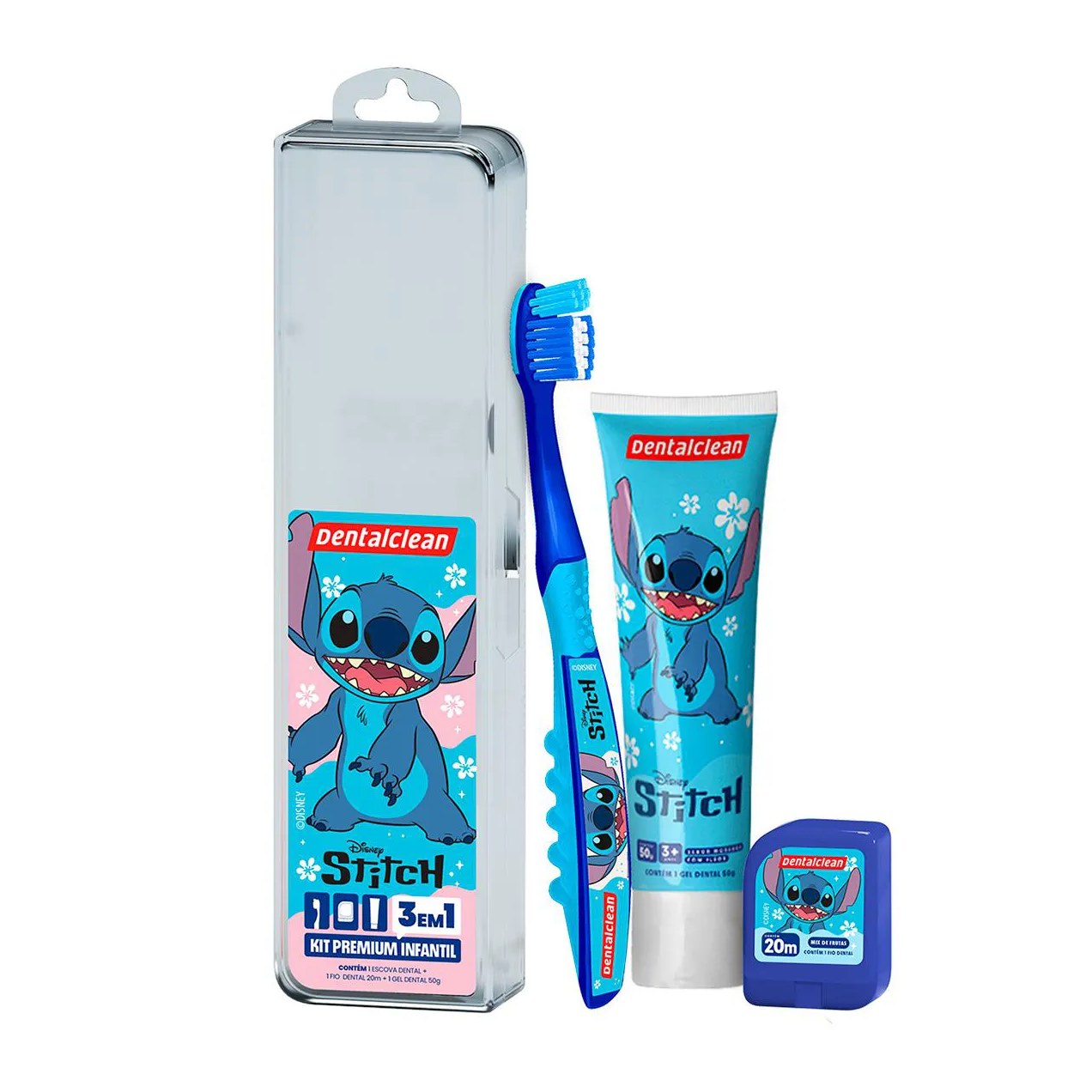 Escova de Dente Infantil Dentalclean Stitch 3+Anos Macia