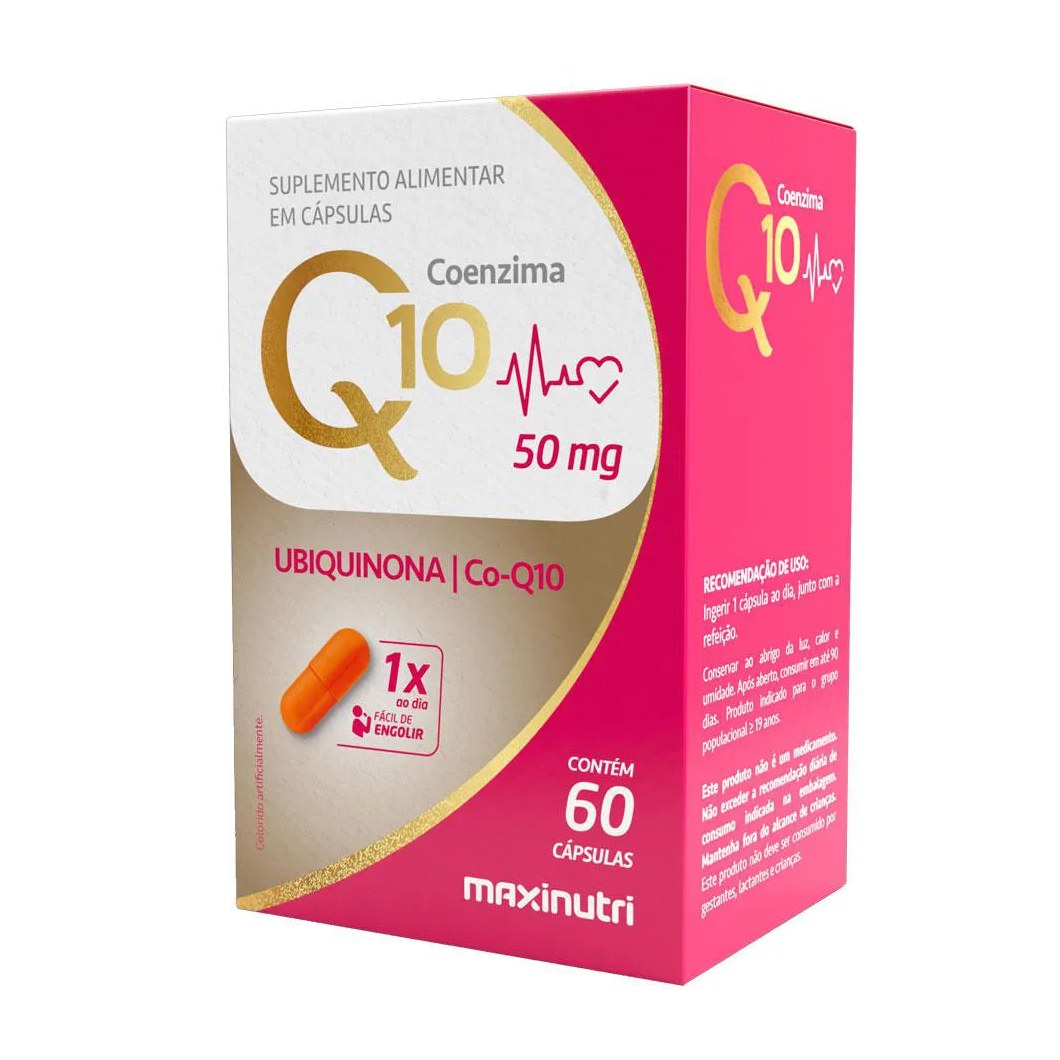 Coenzima Q10 Gold Ubiquinona 50mg 60 Cápsulas Maxinutri