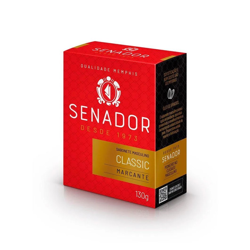 Sabonete Senador Classic 130g Embalagem com 12 unidades