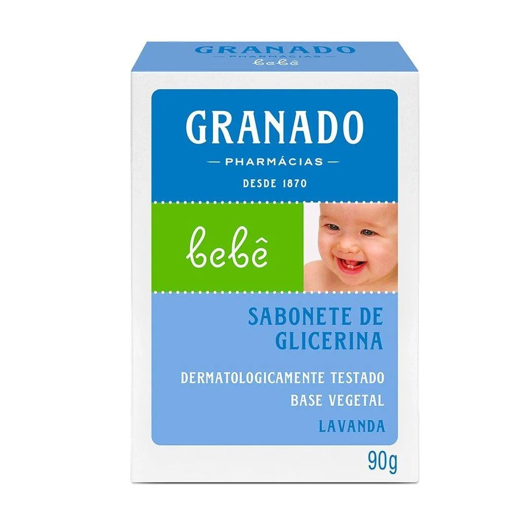 Sabonete Granado Glicerina Bebê Lavanda 90g -embalagem com 12 unidades