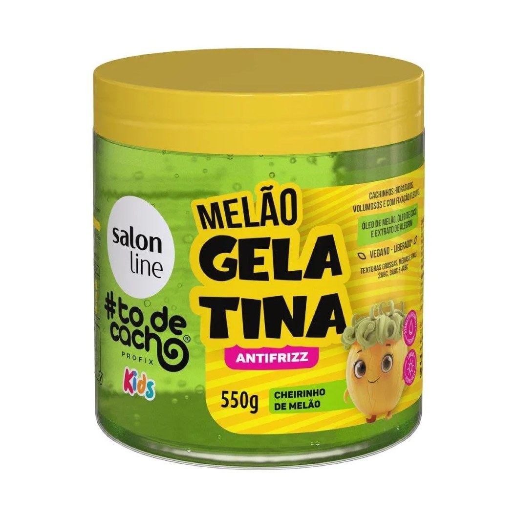 Gelatina Capilar Salon Line Kids To de Cacho Antifrizz Melão 550g
