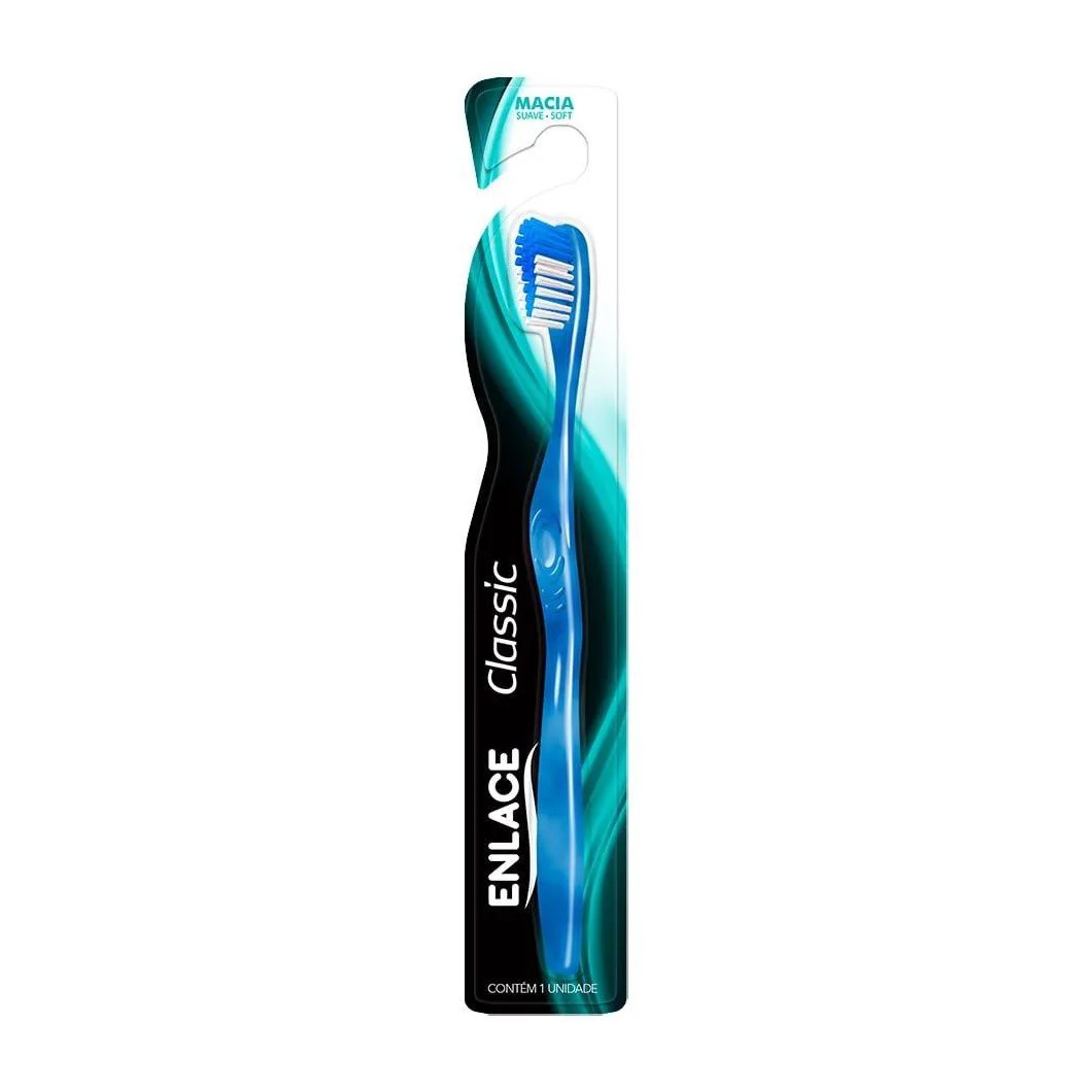 Escova Dental Enlace Classic Macia - Embalagem com 12 unidades