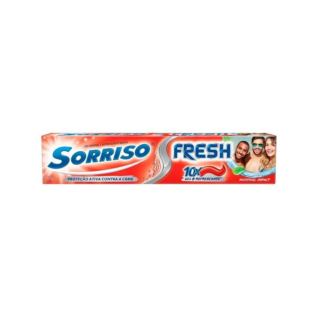 Gel Dental Sorriso Fresh Menthol Impact 90g 12 unidades