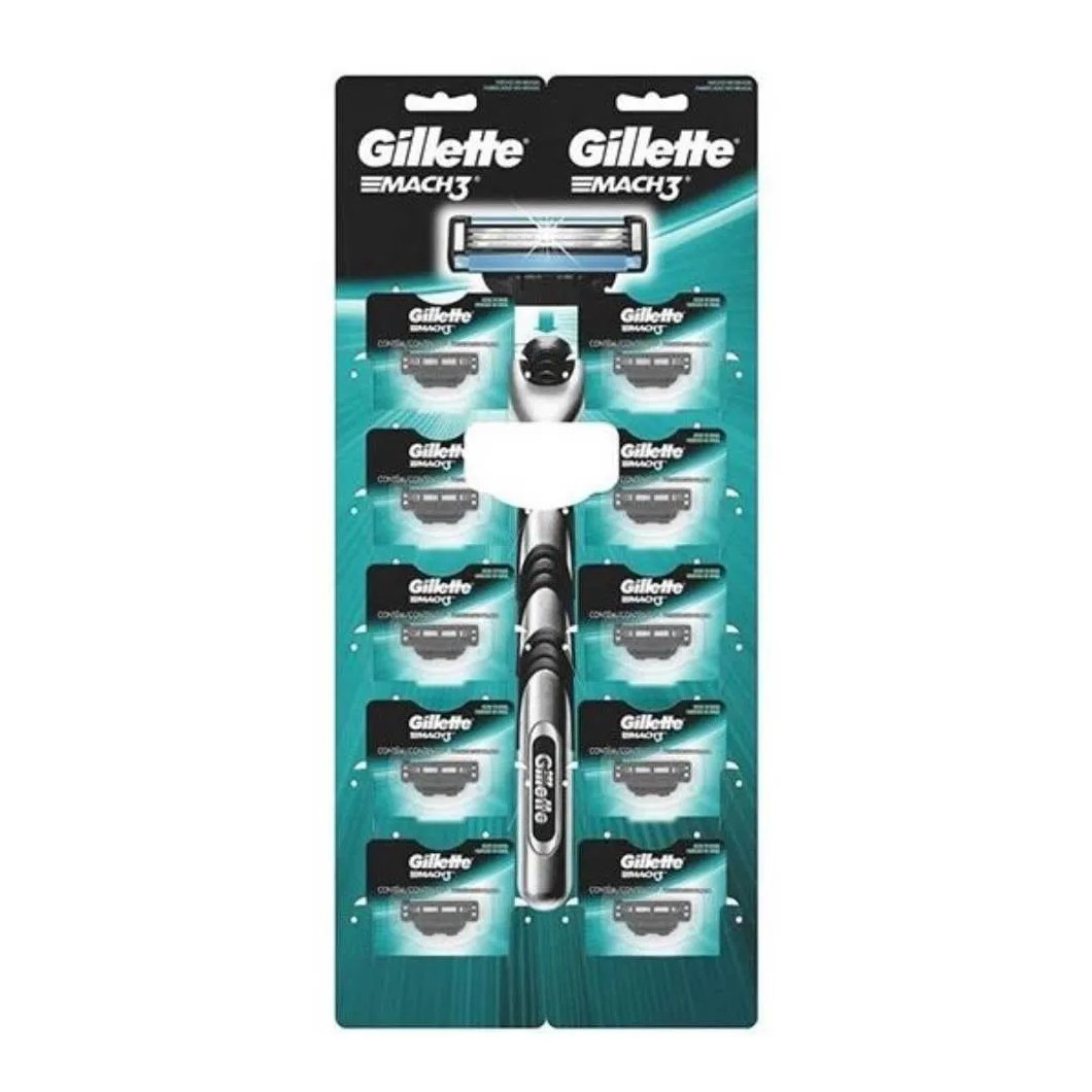Carga Gillette Mach3 Regular Embalagem com 10 unidades