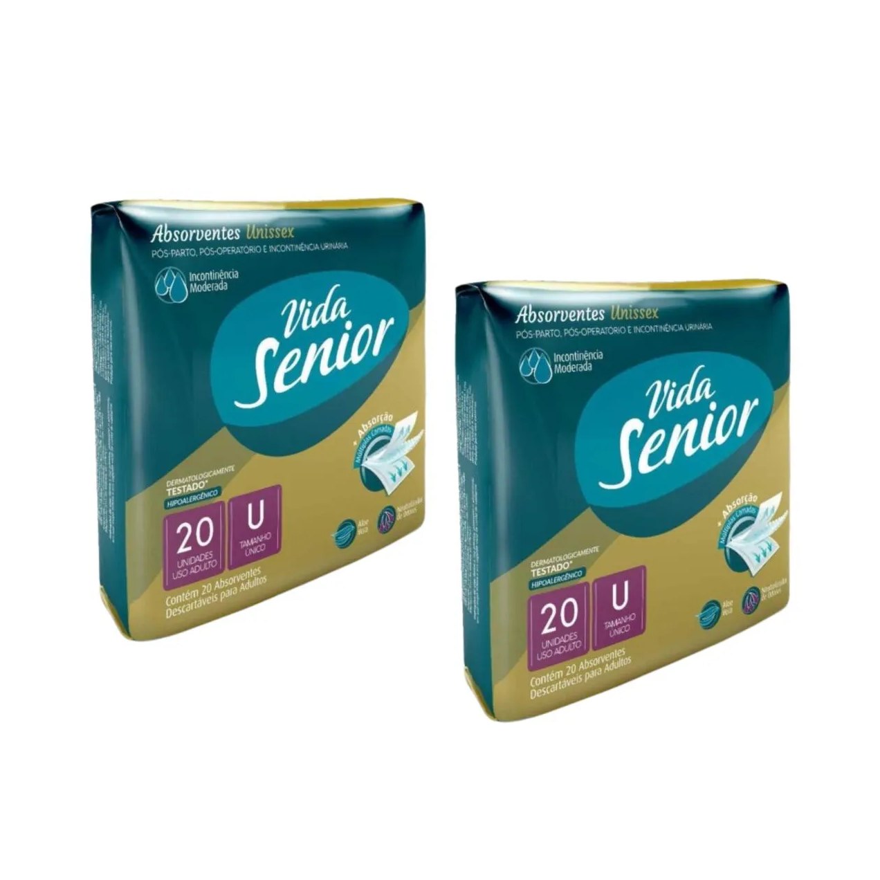 Kit C2 Absorvente Único Operatório Incotinência Vida Senior