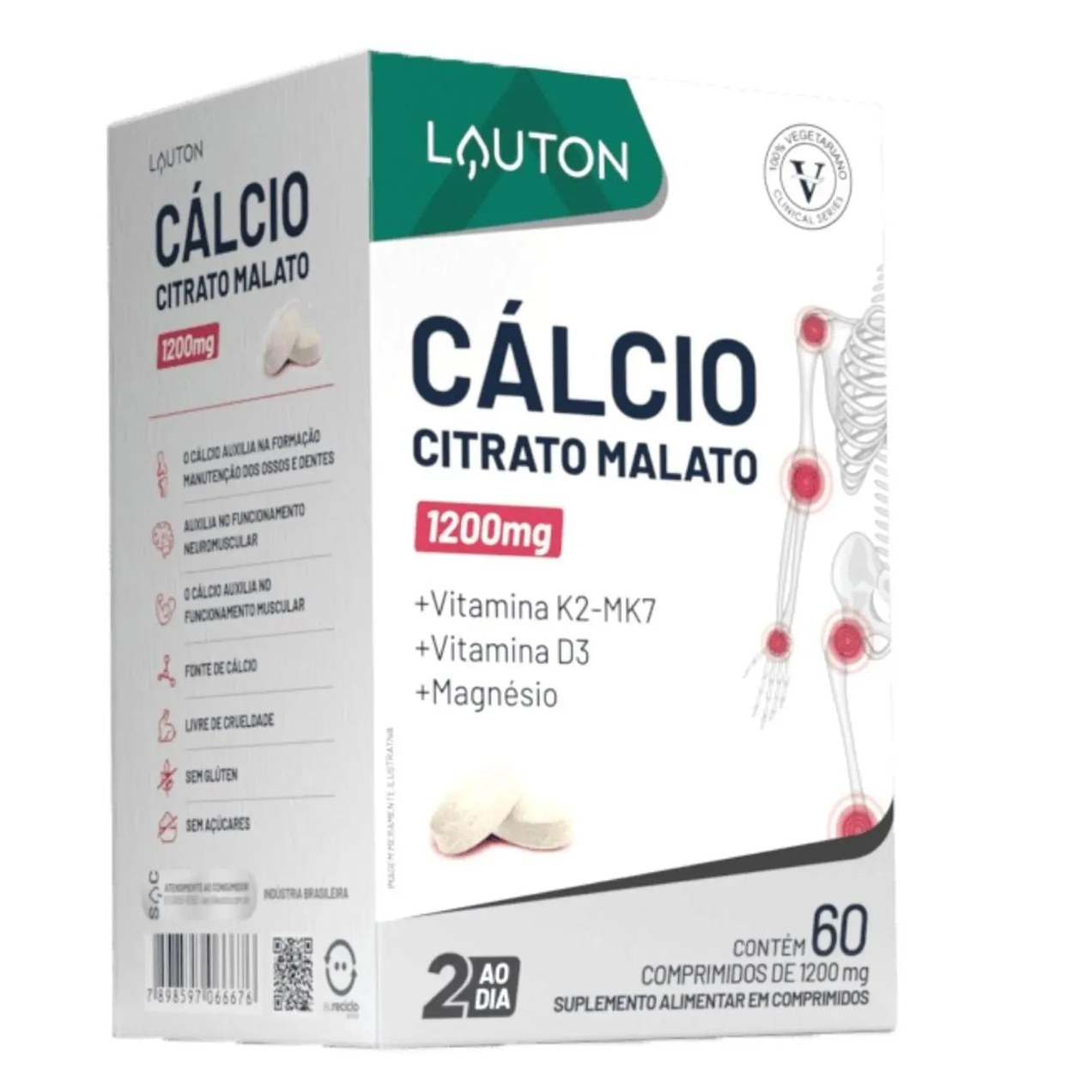 Cálcio Citrato Malato 60 comprimidos - Lauton