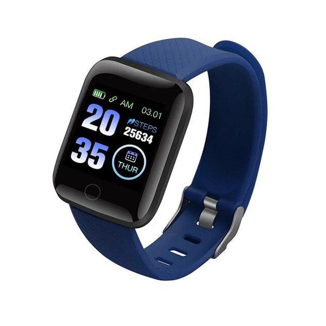 Relogio Inteligente Smartwatch D13 Azul Pedometro Multi - Esportes Km Kcal Fc Pa - Smart Bracelet