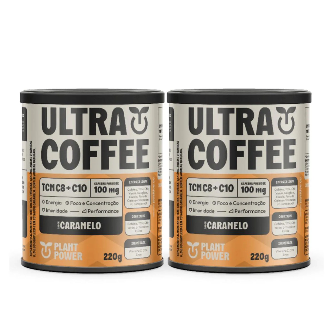 2x Ultra Coffee Plant Power Caramelo 220g