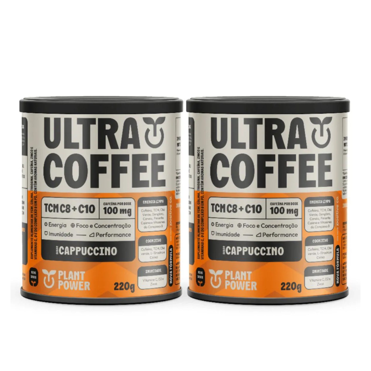 2x Ultra Coffee Plant Power Cappuccino 220g