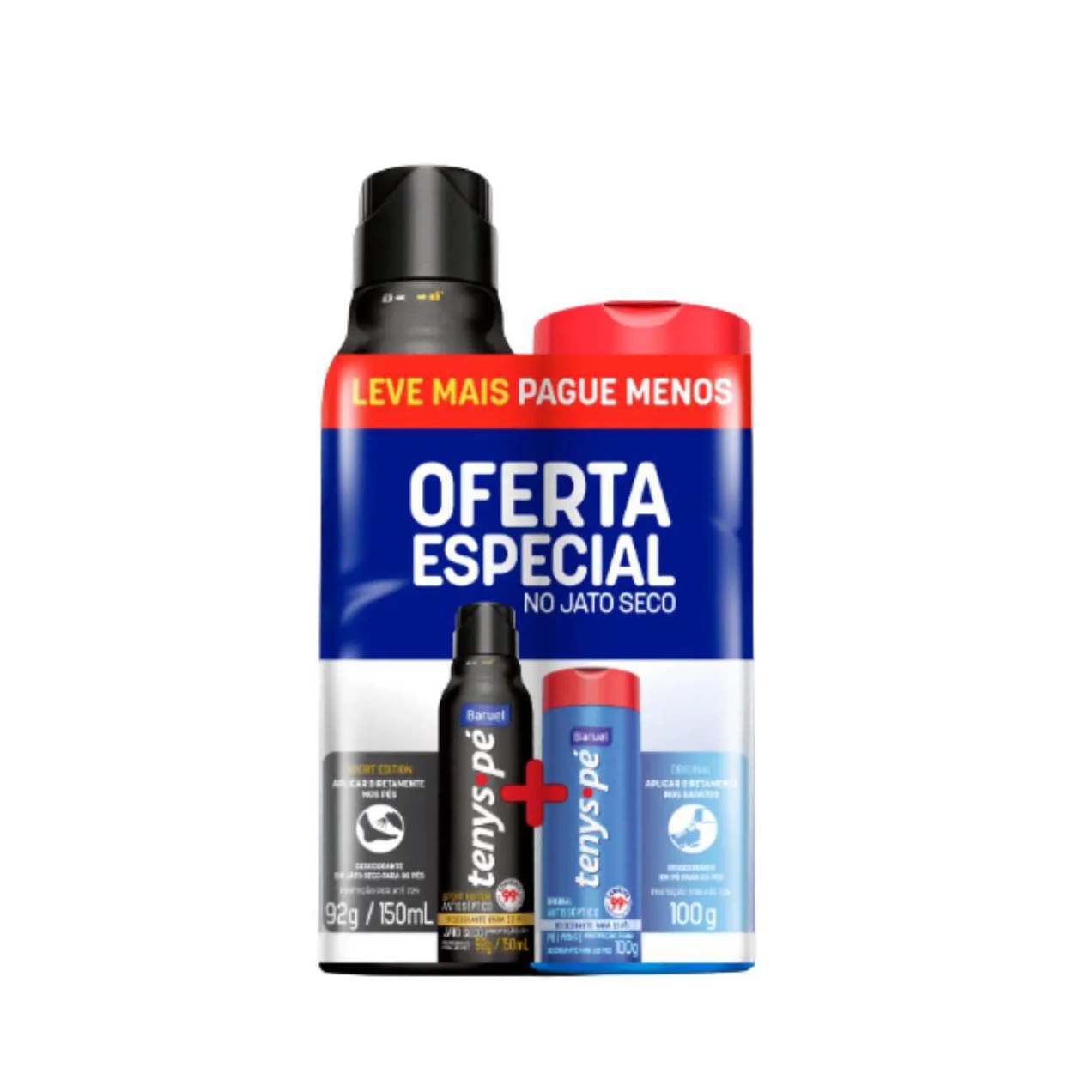 Kit Tenys Pé 1 Talco Original 100g + 1 Jato Seco Sport 150ml