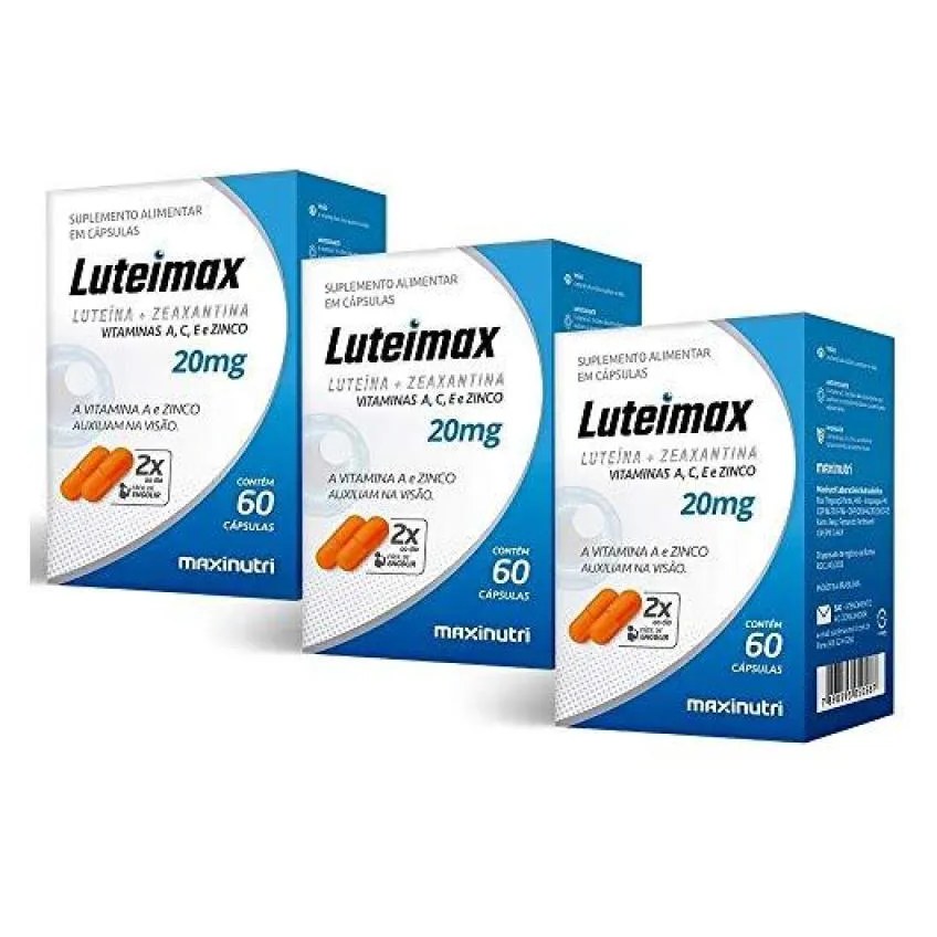 Luteimax Luteína Zeaxantina 3 unidades de 60 cápsulas Maxinutri