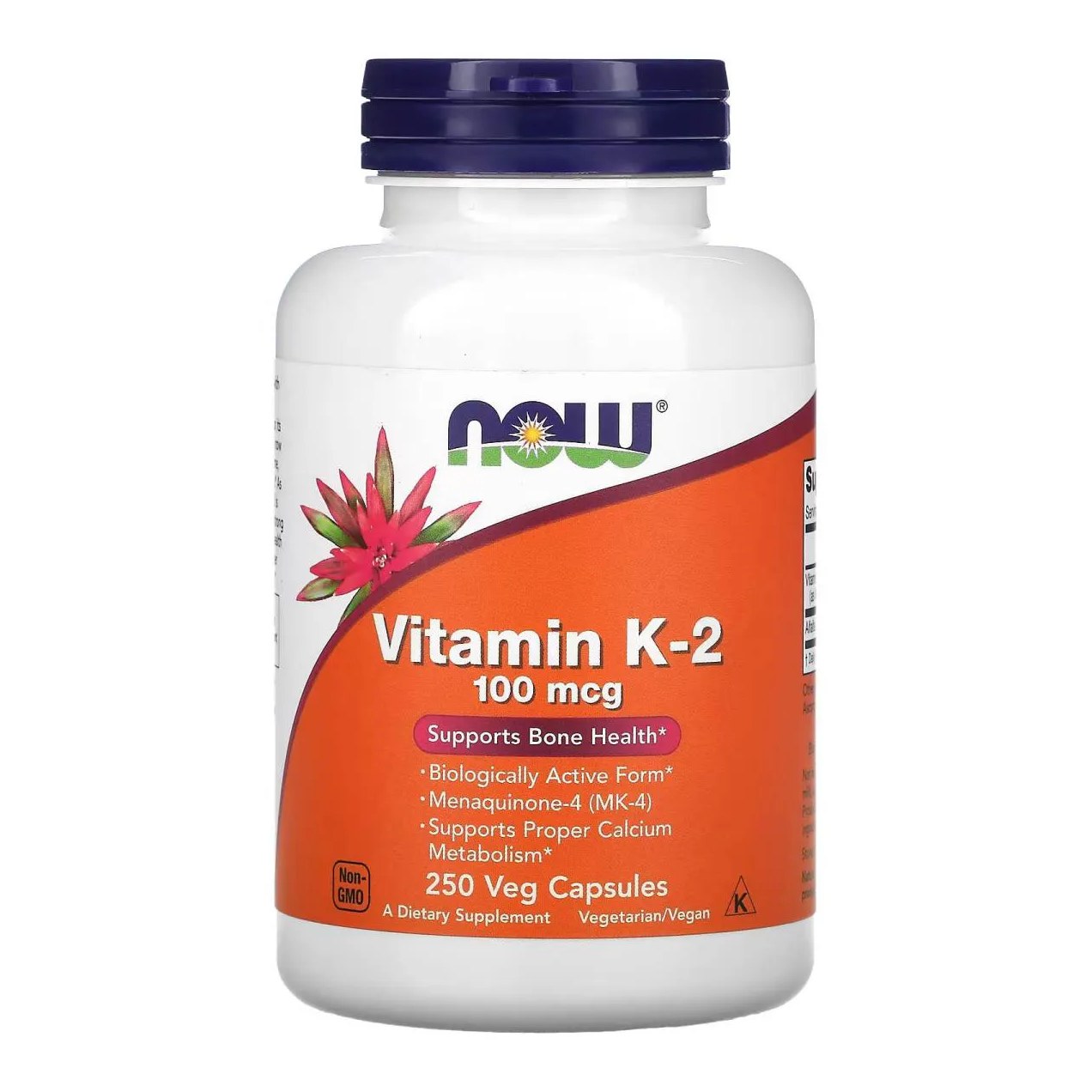 Vitamina K2 100mcg 250 Capsulas Veganas - Now Foods