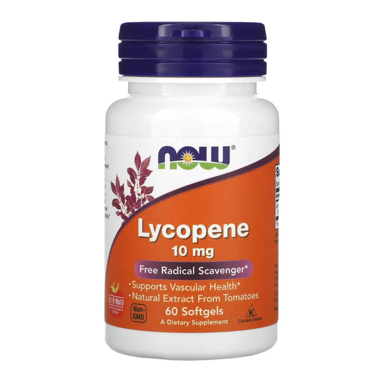 Licopeno 10mg 60 Softgels - Now Foods