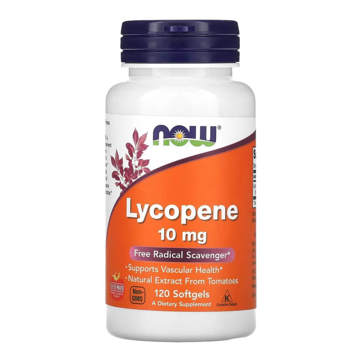 Licopeno 10mg 120 Softgels - Now Foods