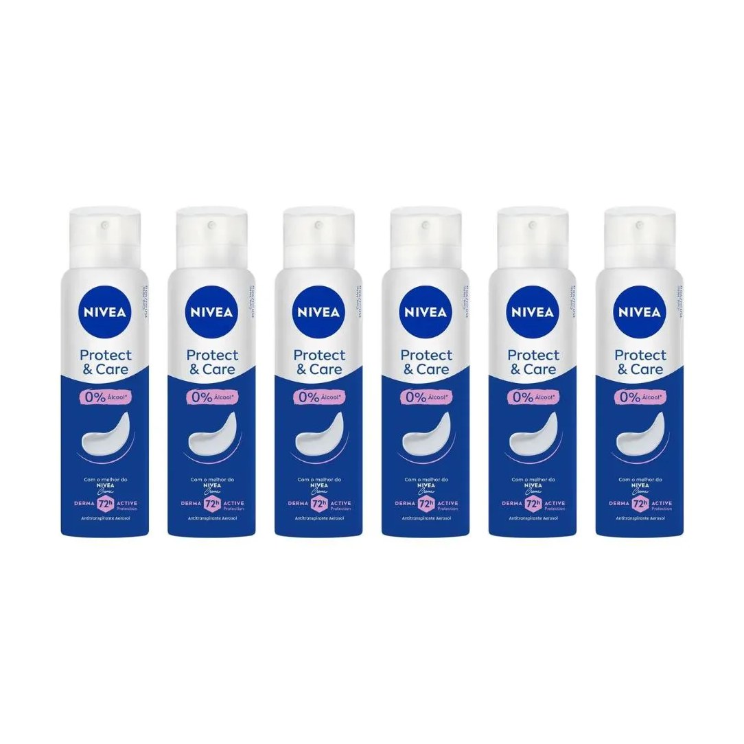 Desodorante Aero Nivea 150ml Fem Protect & Care - Kit C/ 6Un