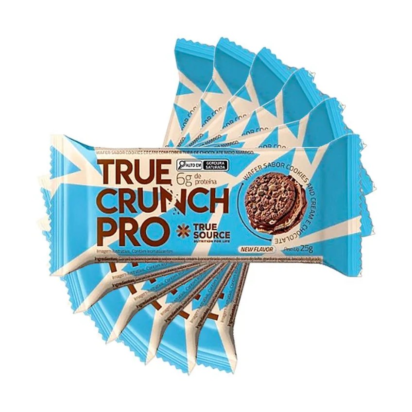 Kit 6X: Wafer Proteico True Crunch Pro Cookies And Cream True Source 25G