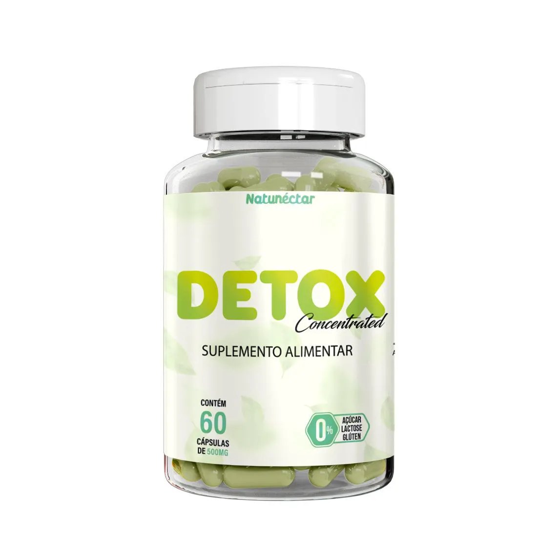 Detox Concentrated Suplemento Alimentar Natunectar 500mg - 60 Cápsulas