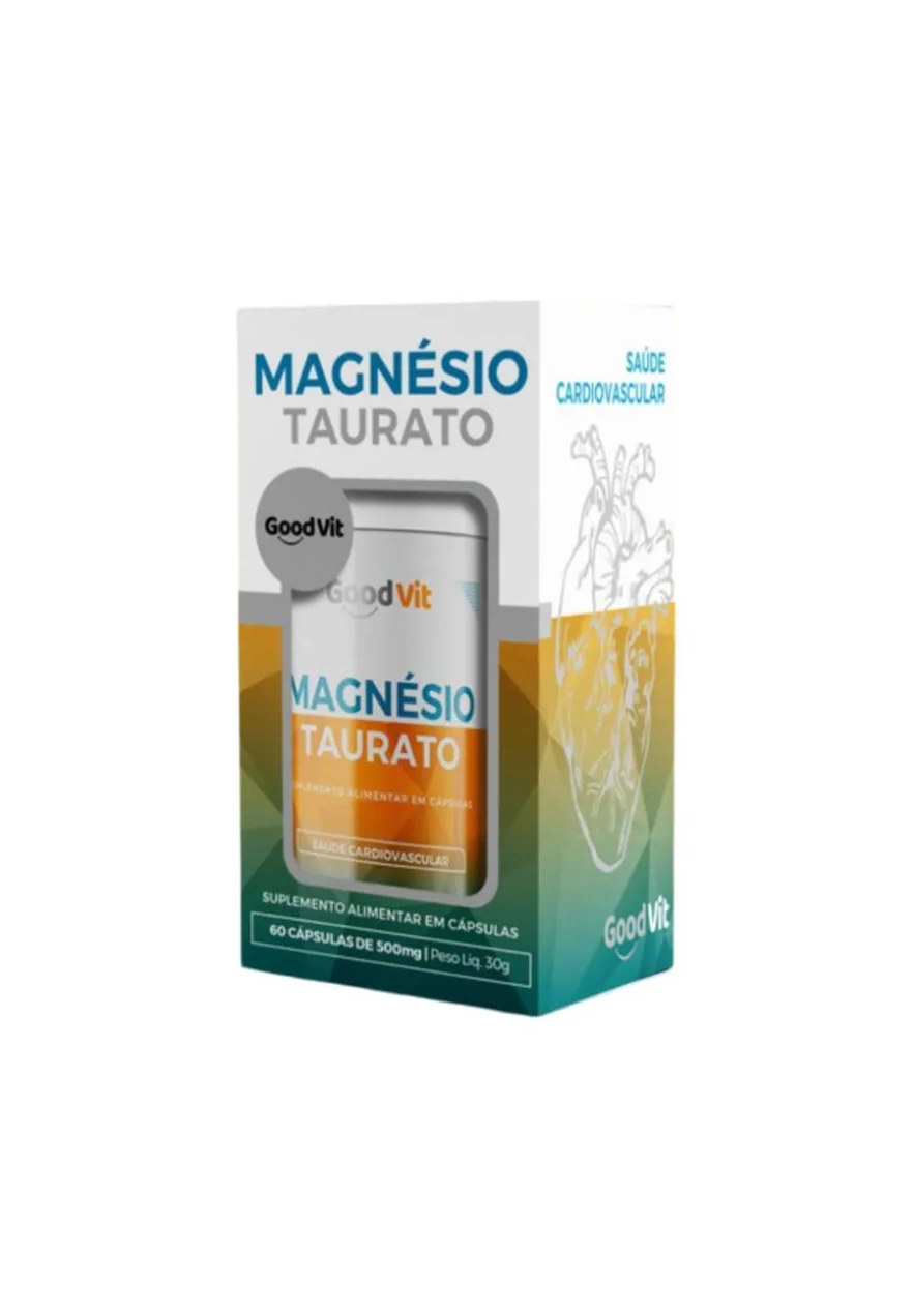 Magnésio Taurato Good Vit 60 Cápsulas de 500 Mg Magnésio Taurina