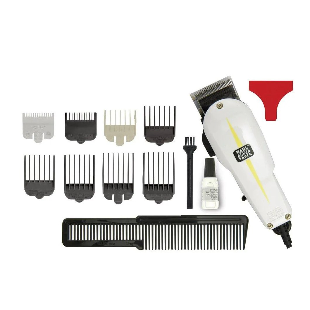 MáQUINA DE CORTAR CABELO WAHL SUPER TAPER PROFISSIONAL COM 8 PENTES DE CORTE 110