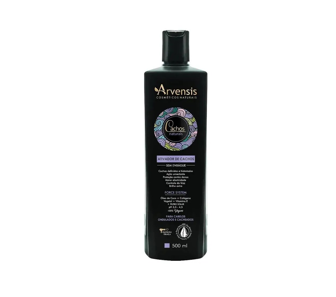 Creme Ativador de Cachos sem Enxague 500ml (ondulados e Cacheados) Arvensis
