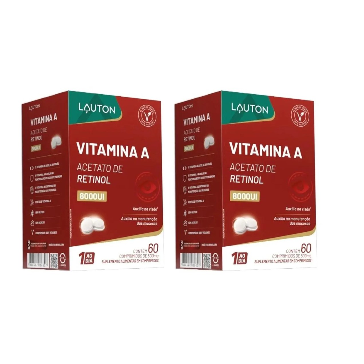 Kit 2x Vitamina a 8.000 Ui 60 comprimidos - Lauton