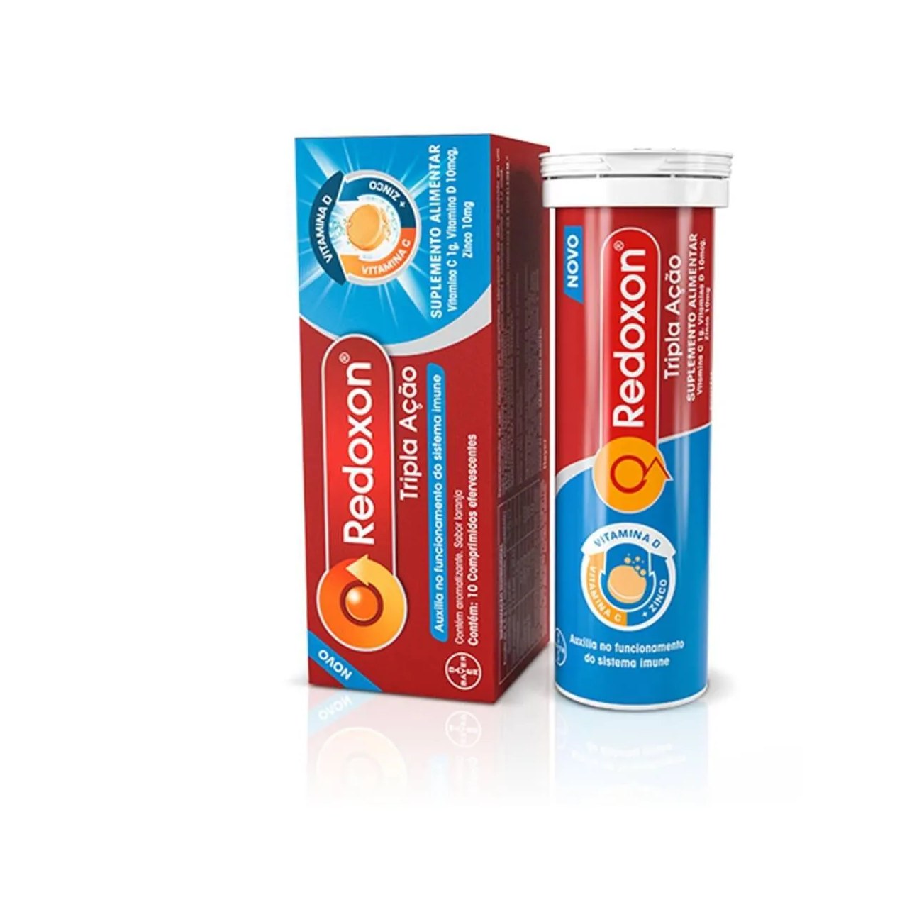 Vitamina C D e Zinco Tripla Ação C/10 Efervescentes Redoxon