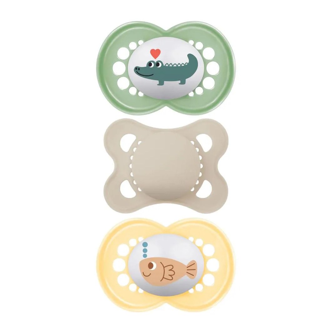 Kit com 3 Chupetas Original Bico de Silicone 0M+ Neutra - Mam