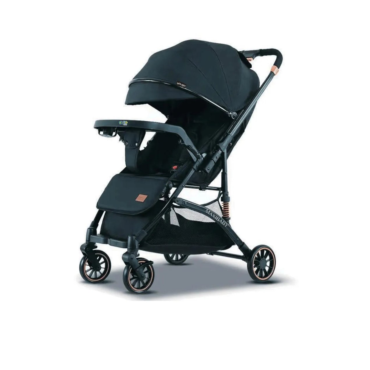 Carrinho de Bebê Passeio com Alça Reversível Yougo Maxi Baby - Preto