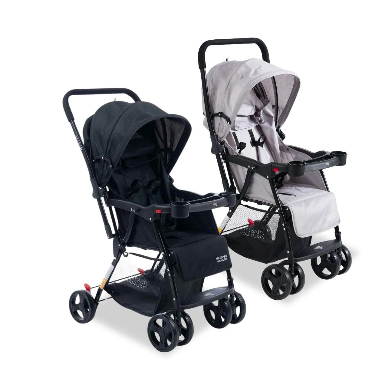 Carrinho de Bebê com Alça Reversível Youturn Maxi Baby Preto